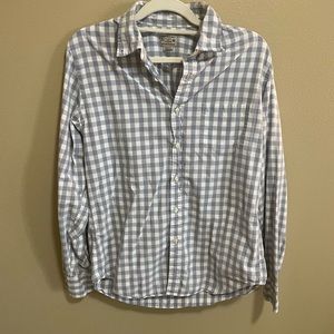 J Crew Gingham Long Sleeve Button Up Size Medium